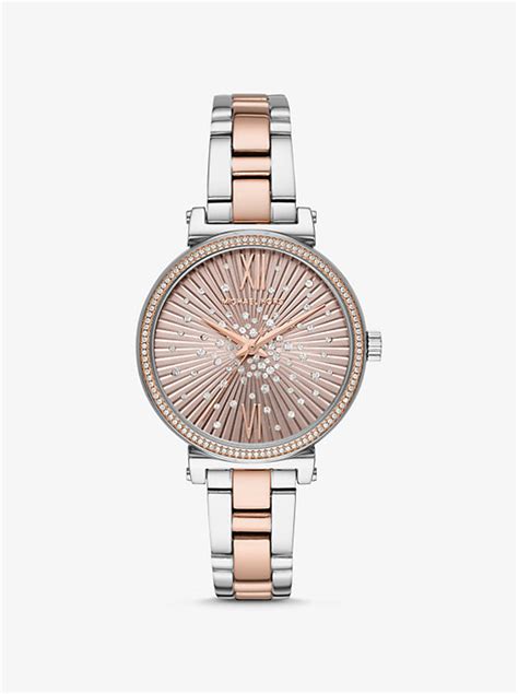 michael kors sofie pavé tri-tone watch|Sofie Pavé Two.